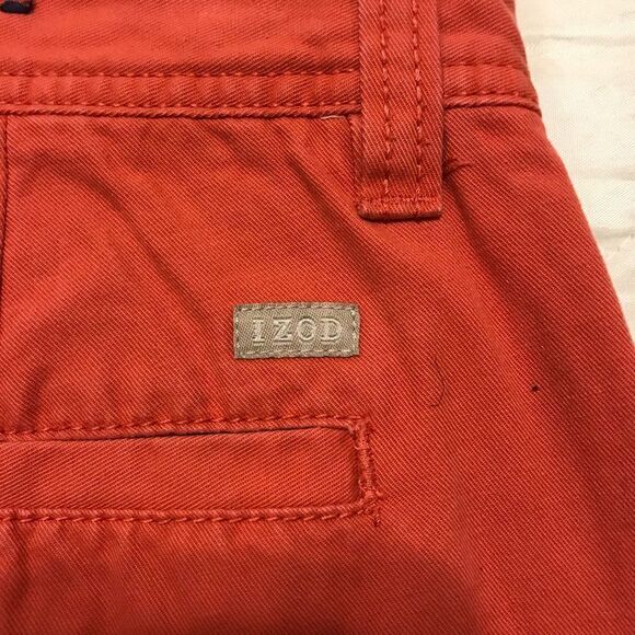 Izod saltwater red flat front shorts size 34 - Picture 3 of 4